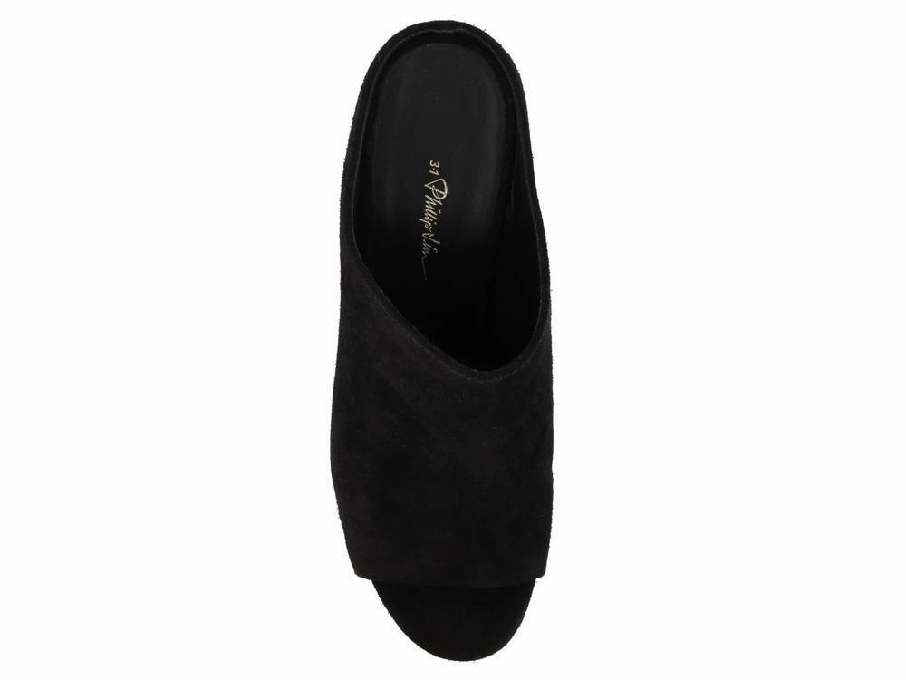 3.1 Phillip Lim Cube Suede Mules