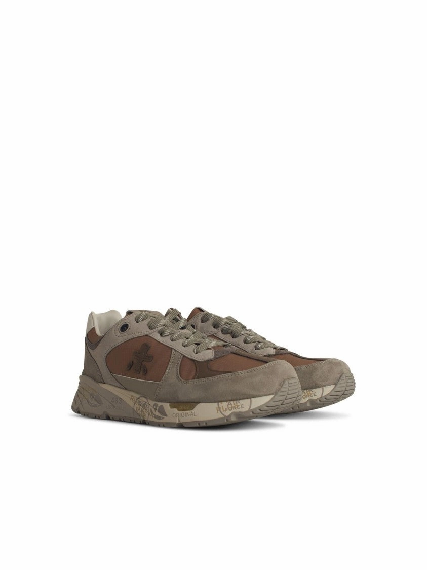 'Mase' Brown Leather Sneakers