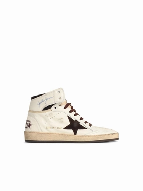 'Sky Star' White Leather Sneakers