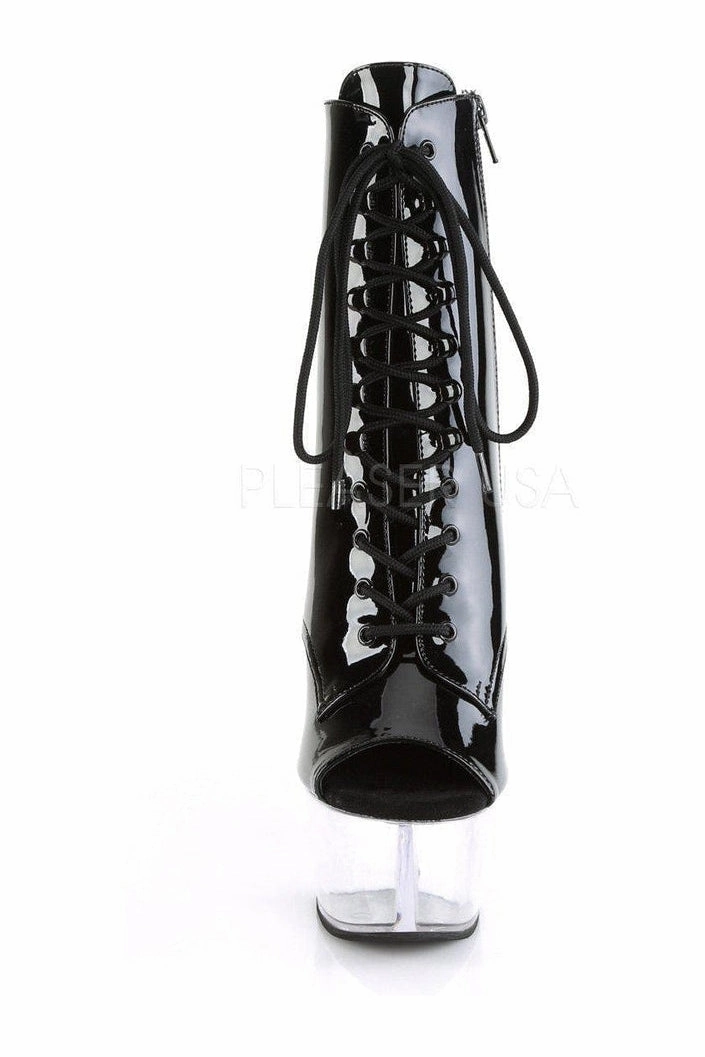 ASPIRE-1021 Platform Ankle Boot | Black Patent