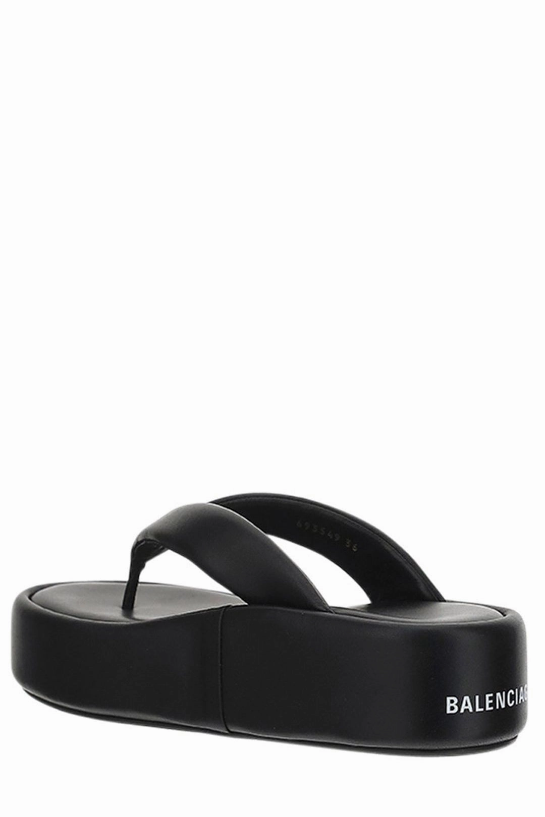 Balenciaga Logo Printed Thong Sandals