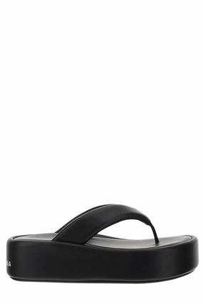 Balenciaga Logo Printed Thong Sandals