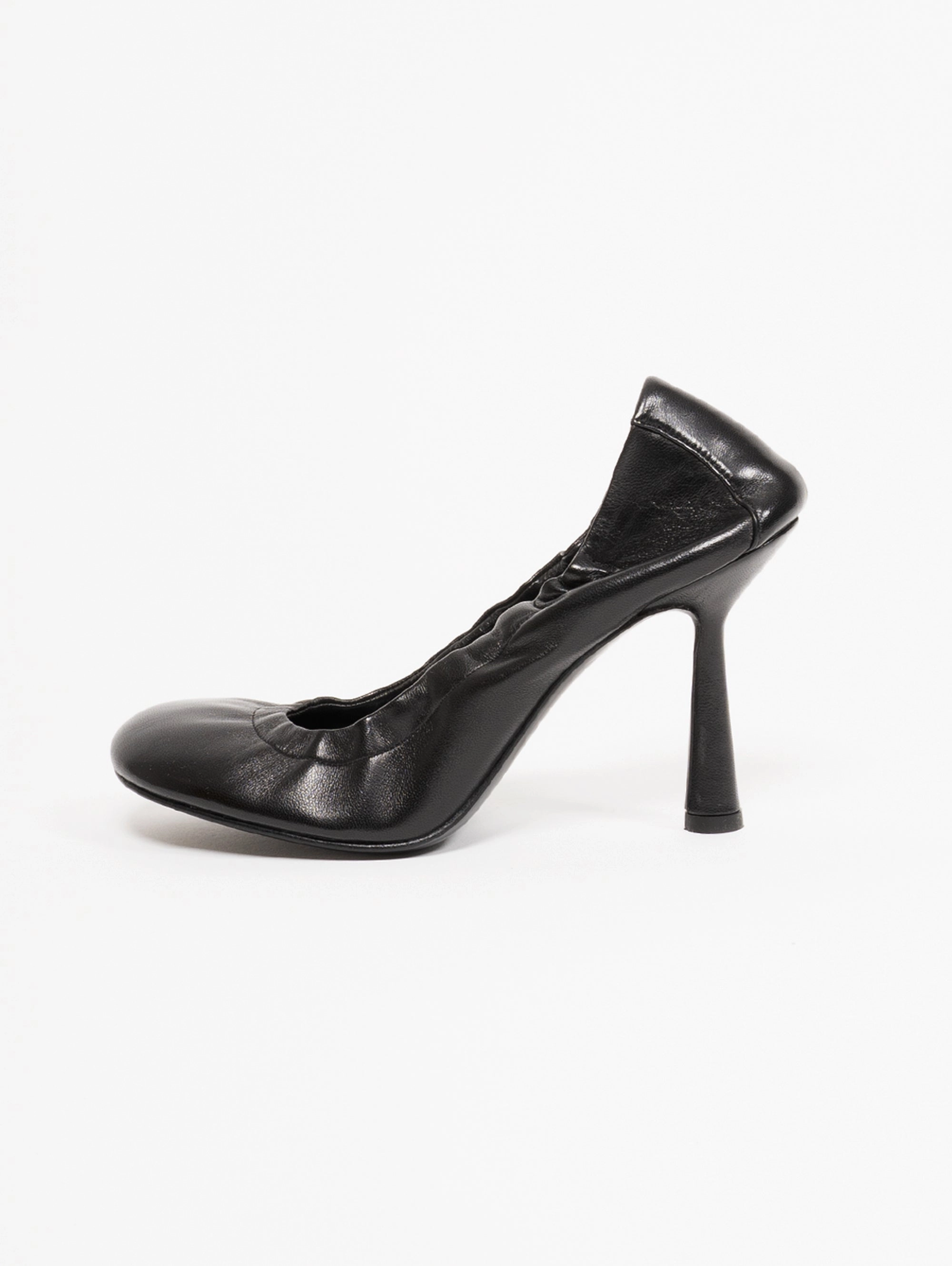 Ballerinas with heels Black