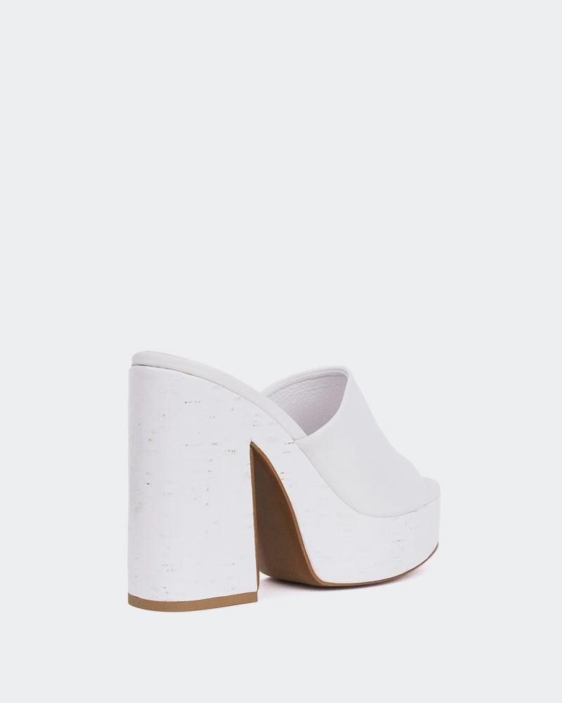 Barrel White Leather