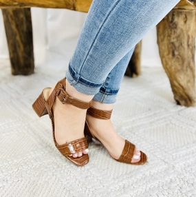 Beach Side Croc Embossed Block Heel from Chinese Laundry