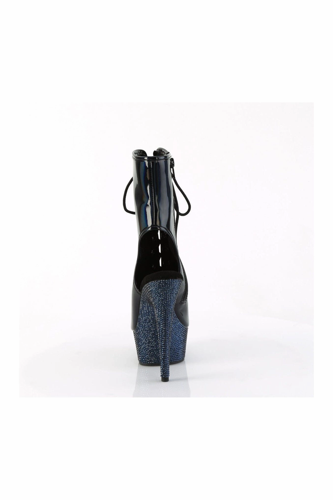 BEJEWELED-1016-6 Black Patent Ankle Boot