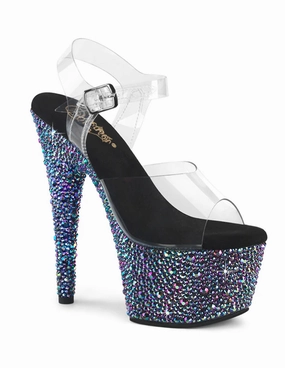 Bejeweled-708MS 7in Platform w/ Rhinestone Bottom