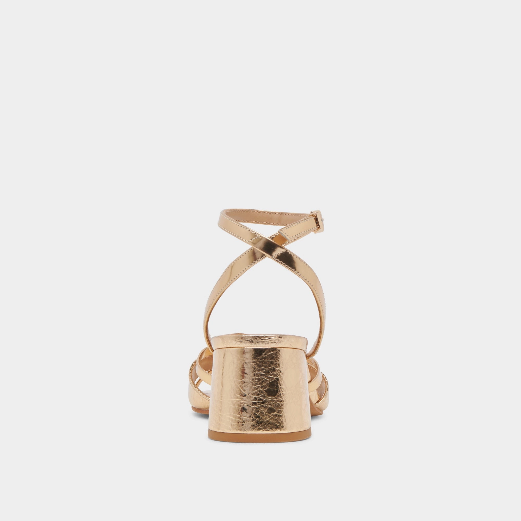 BLAKLY HEELS GOLD DISTRESSED LEATHER - re:vita