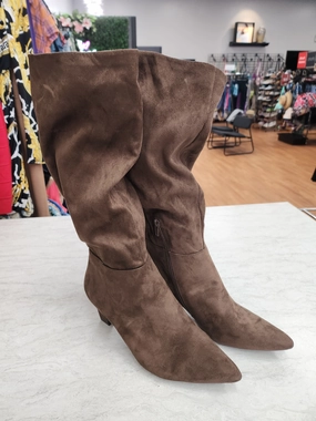 Boots Mid-calf Heels By A New Day In Brown, Size: 9.5