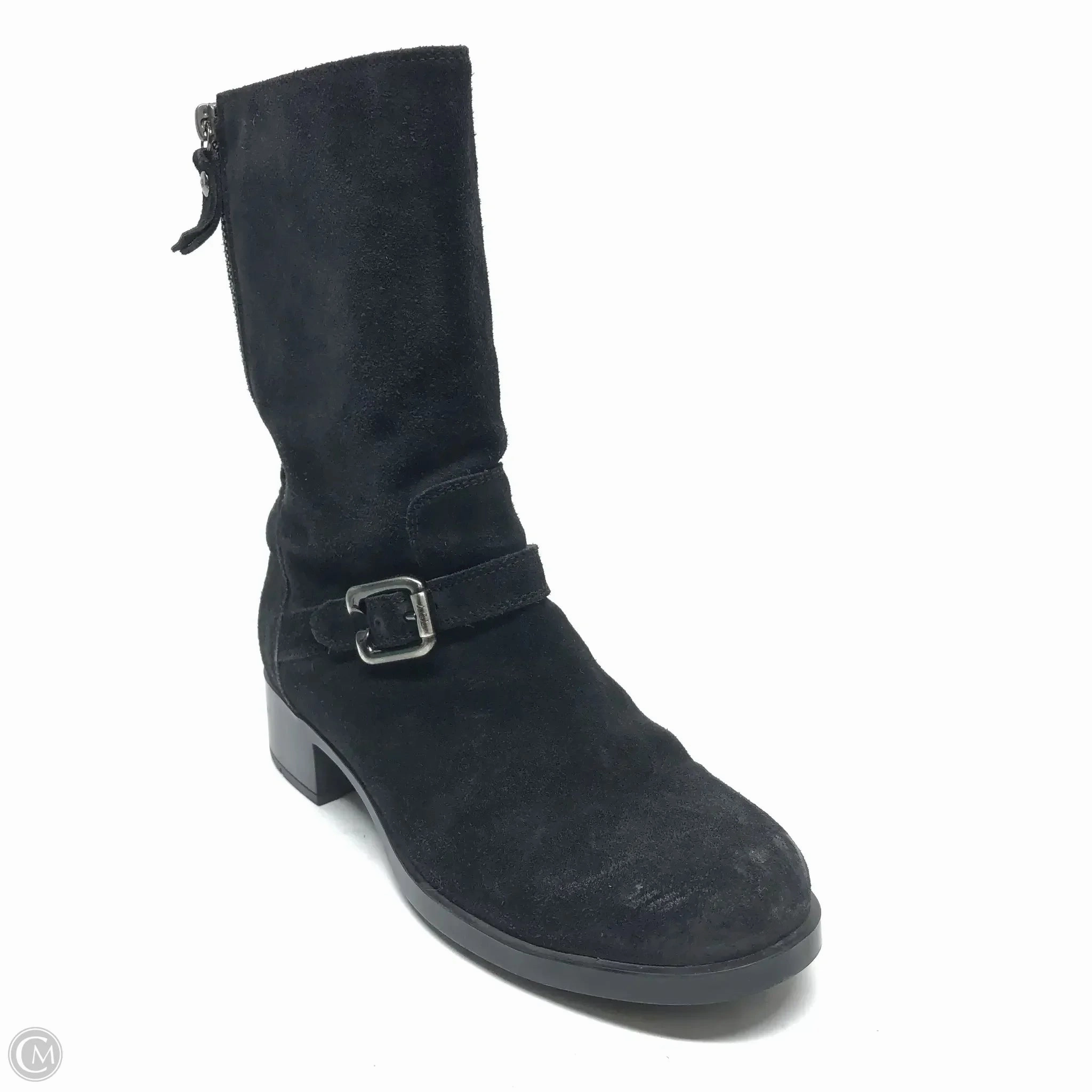 Boots Mid-calf Heels By Agl In Black, Size: 6.5