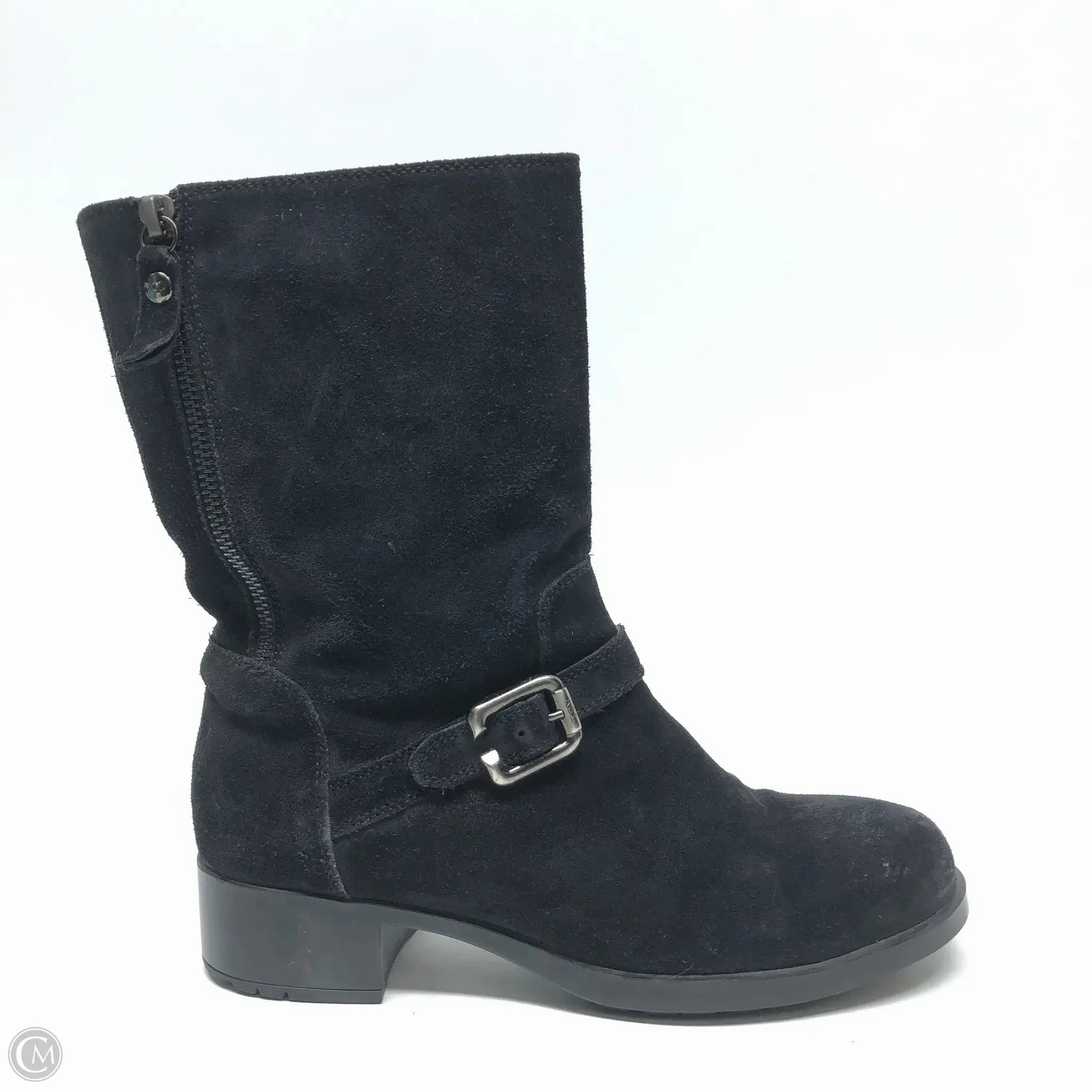 Boots Mid-calf Heels By Agl In Black, Size: 6.5