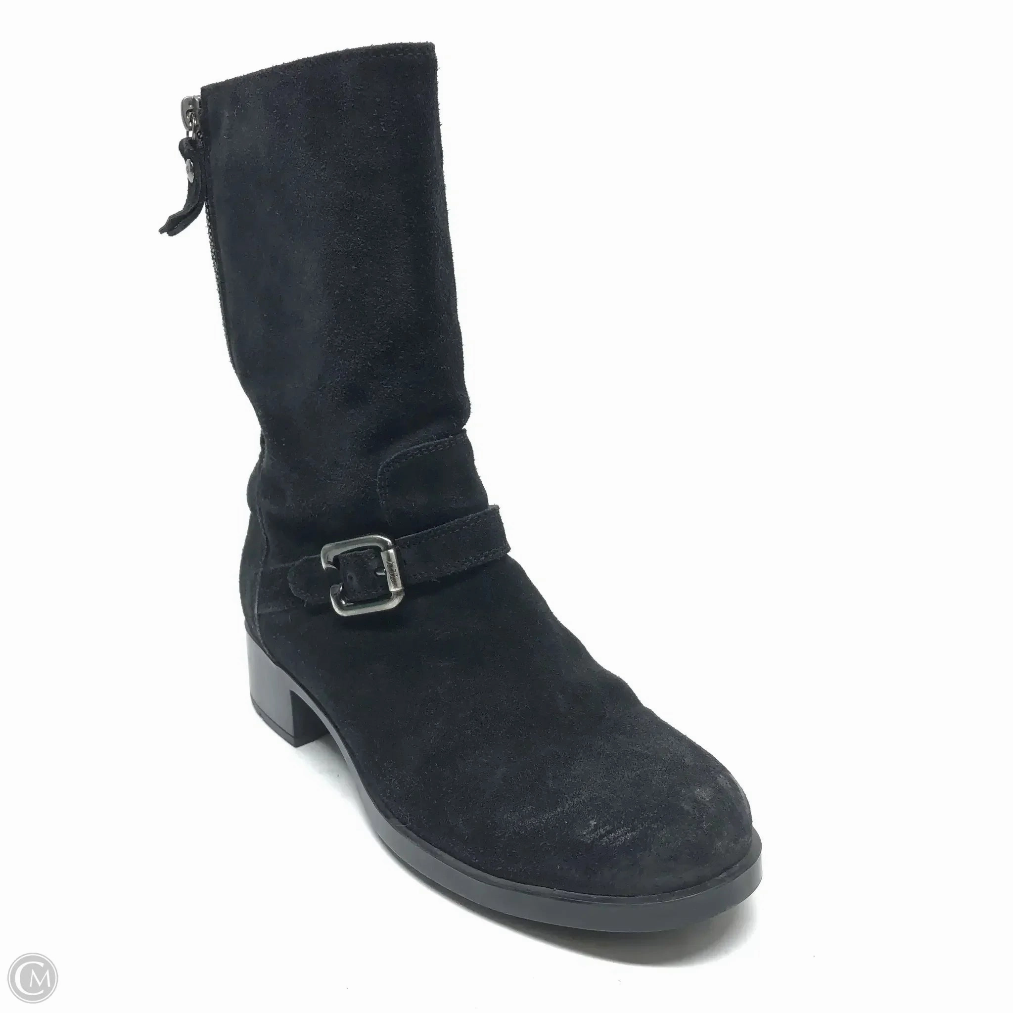 Boots Mid-calf Heels By Agl In Black, Size: 6.5