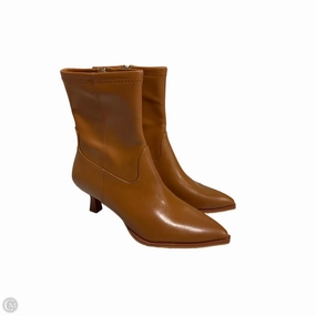 Boots Mid-calf Heels By Clothes Mentor In Orange, Size: 8