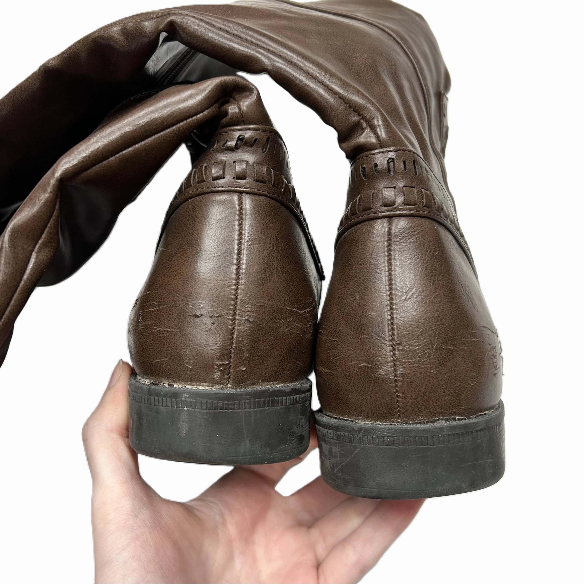 Boots Mid-calf Heels By Comfortview In Brown, Size: 11