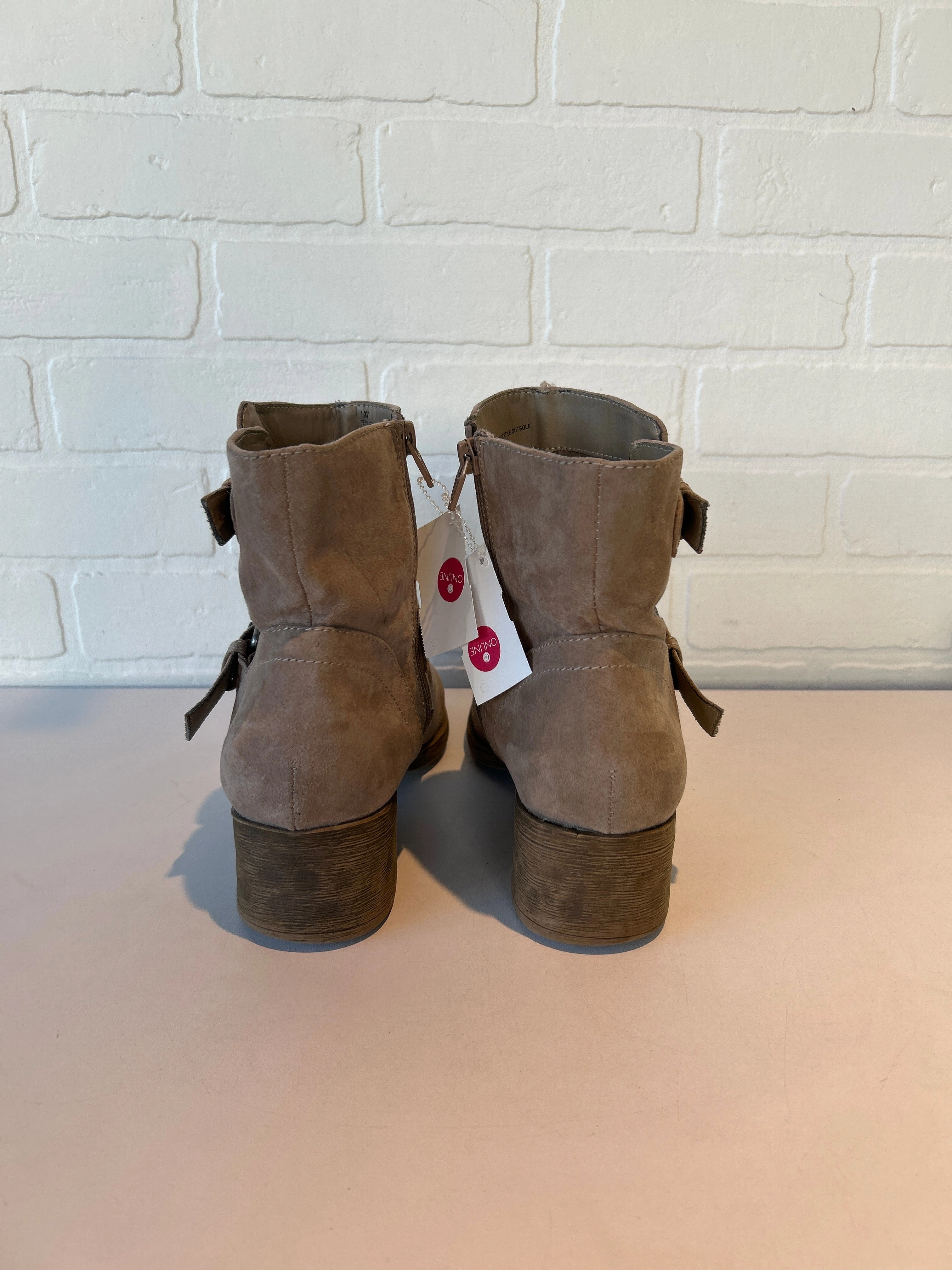 Boots Mid-calf Heels By Dv In Tan, Size: 10