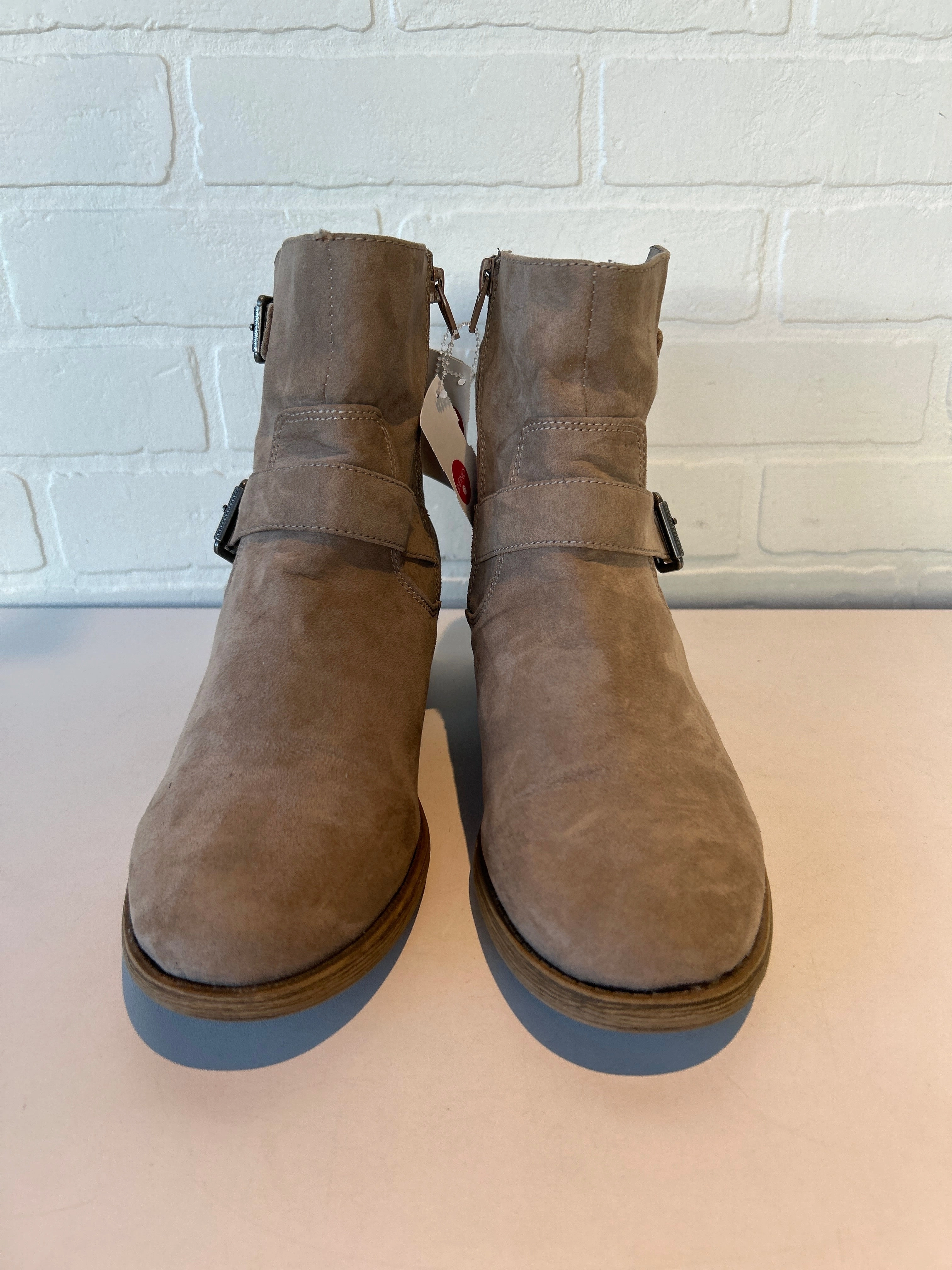Boots Mid-calf Heels By Dv In Tan, Size: 10