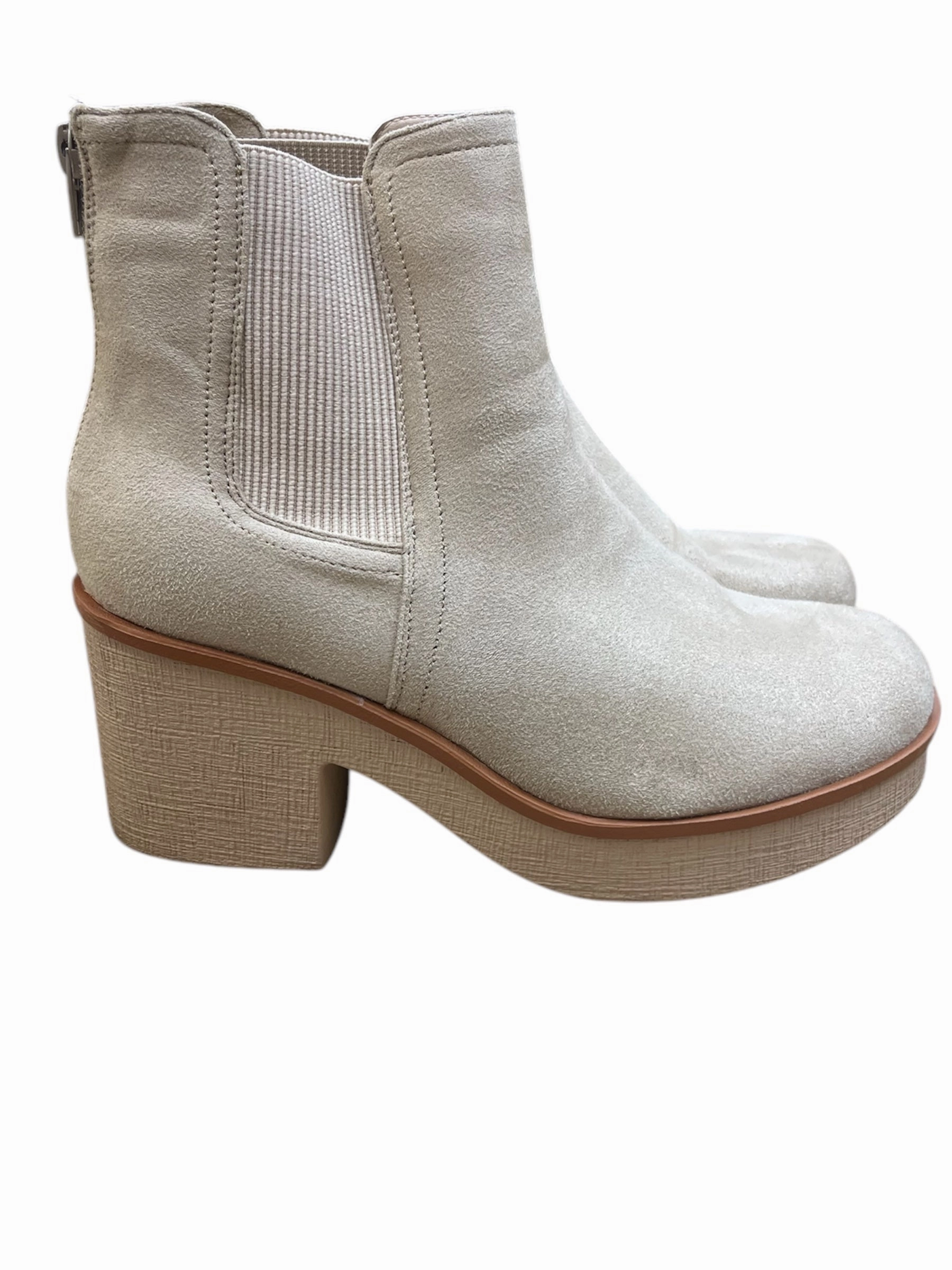 Boots Mid-calf Heels By Pierre Dumas In Beige, Size: 7