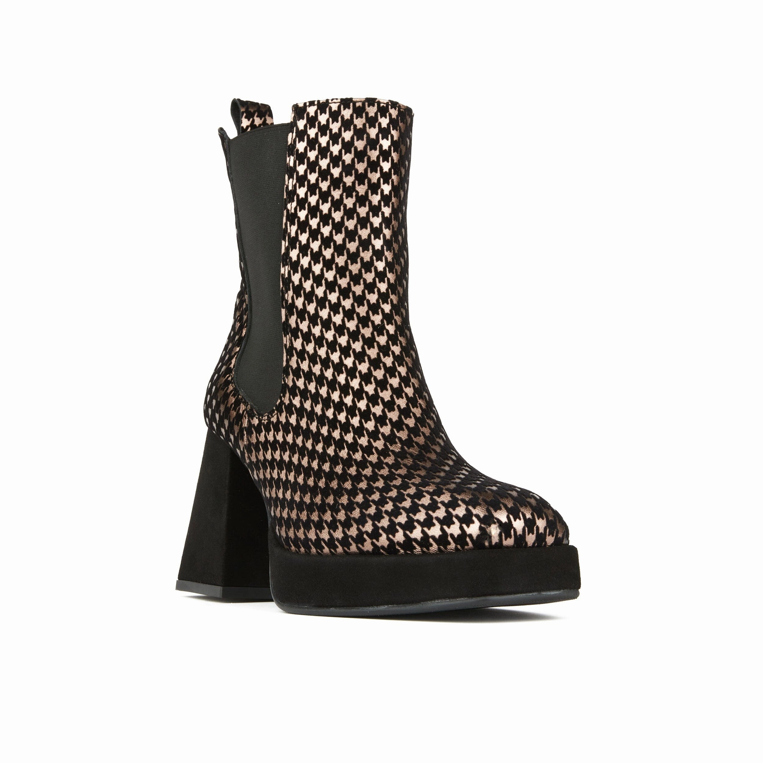 Botanic Boot - Black & Houndstooth