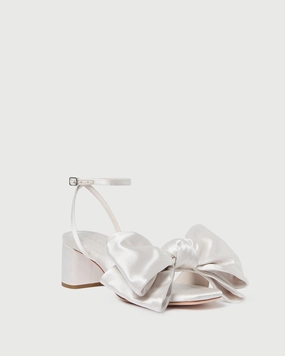 Carmen Cream Satin Bow Sandal