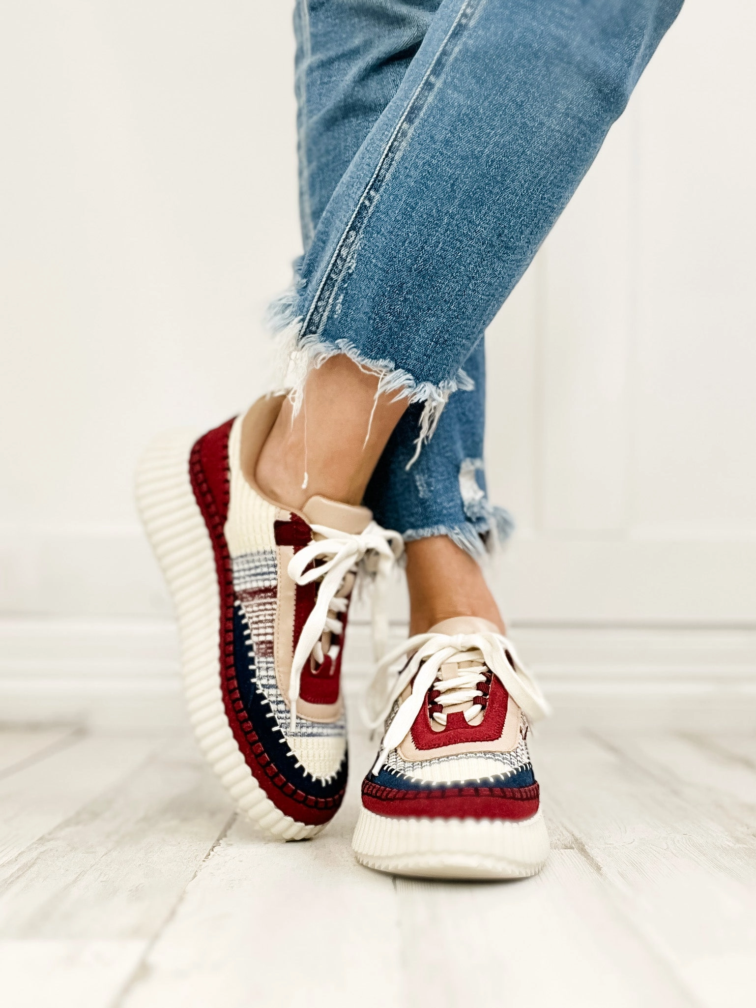 Corkys Adventure Tennis Shoes in Burgundy Multi