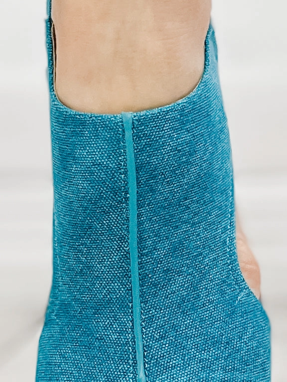 Corkys Carley Turquoise Washed Canvas Wedge Shoe