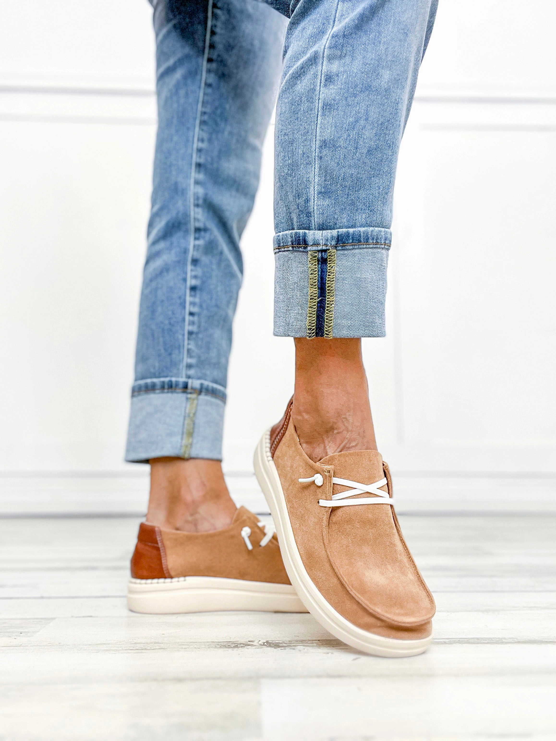 Corkys Kayak 2 Slip-On Shoes in Camel Faux Suede