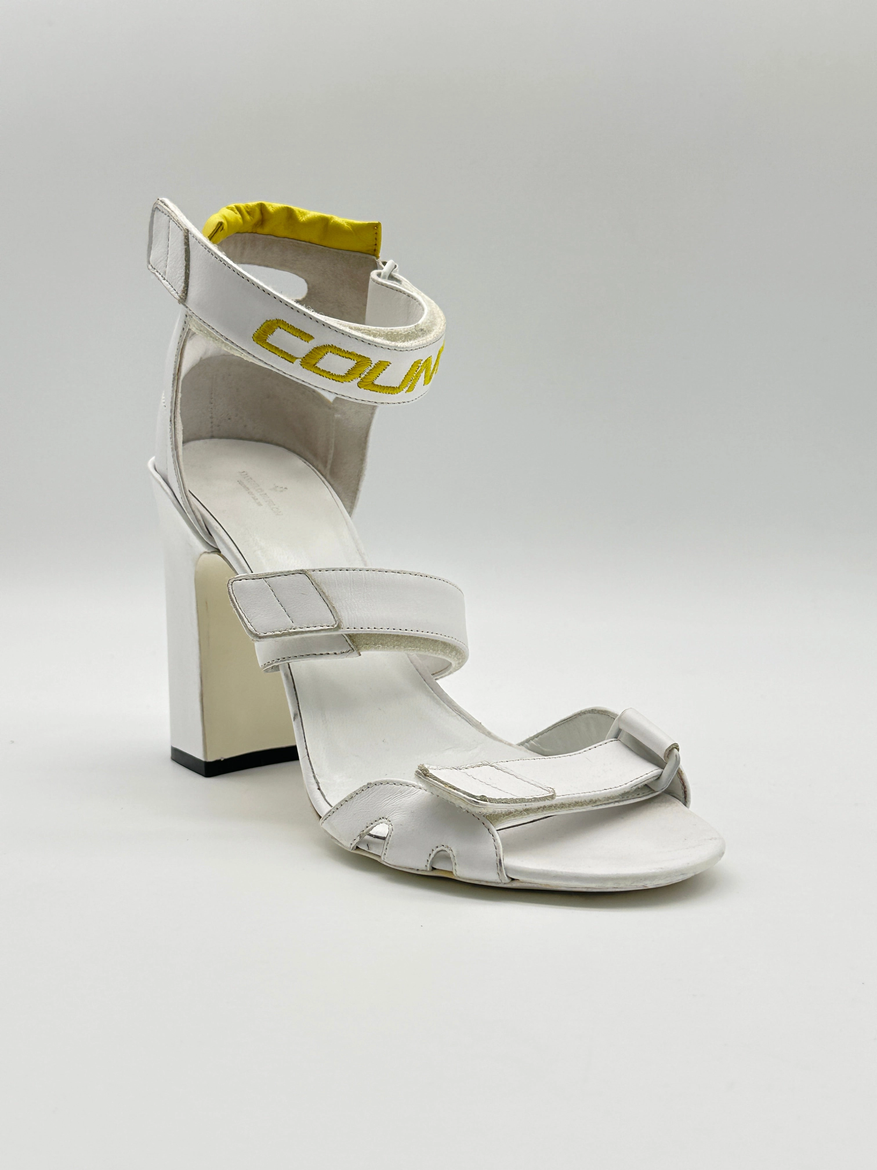 County Straps Block Heels