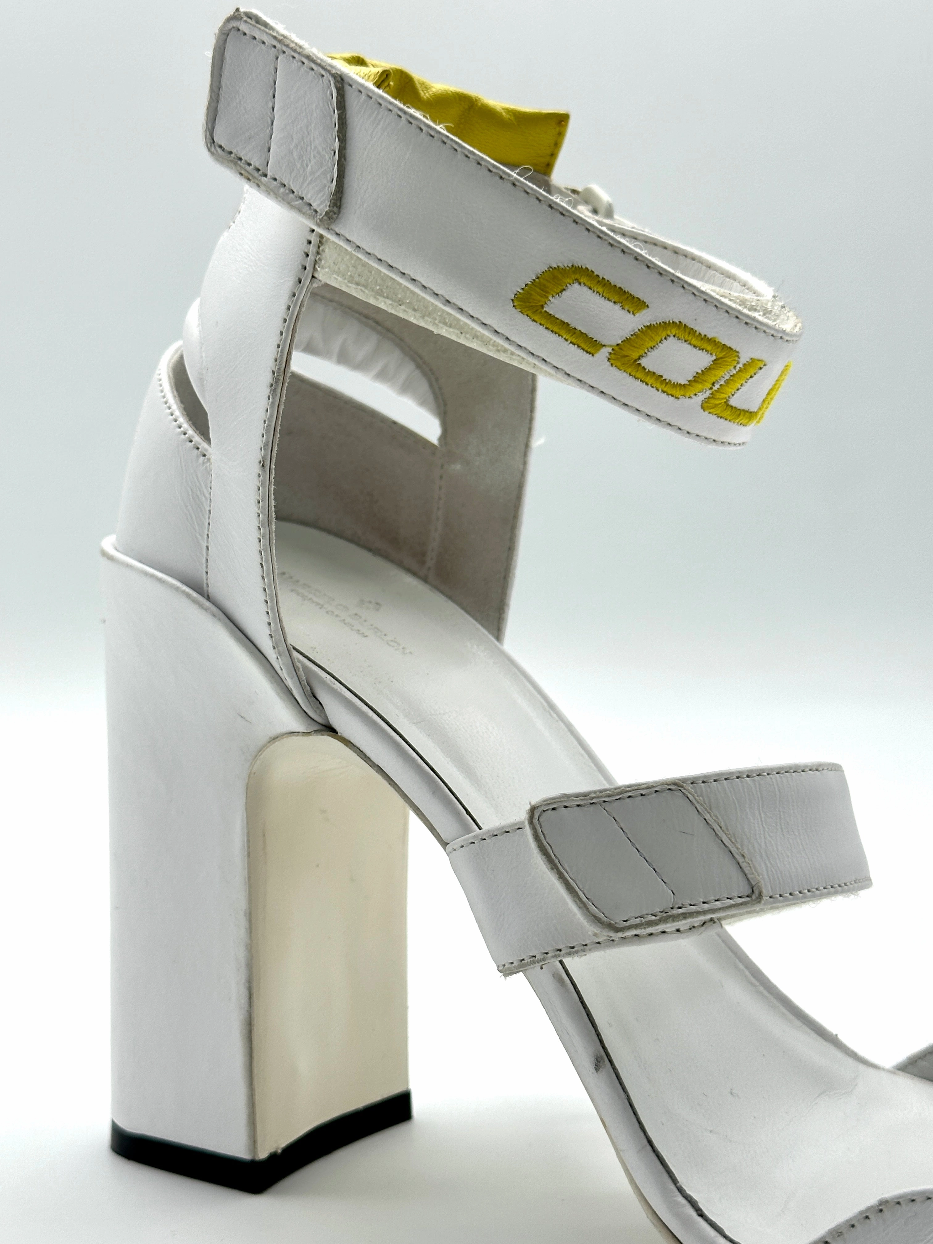 County Straps Block Heels
