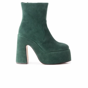 Daze Dark Green Suede