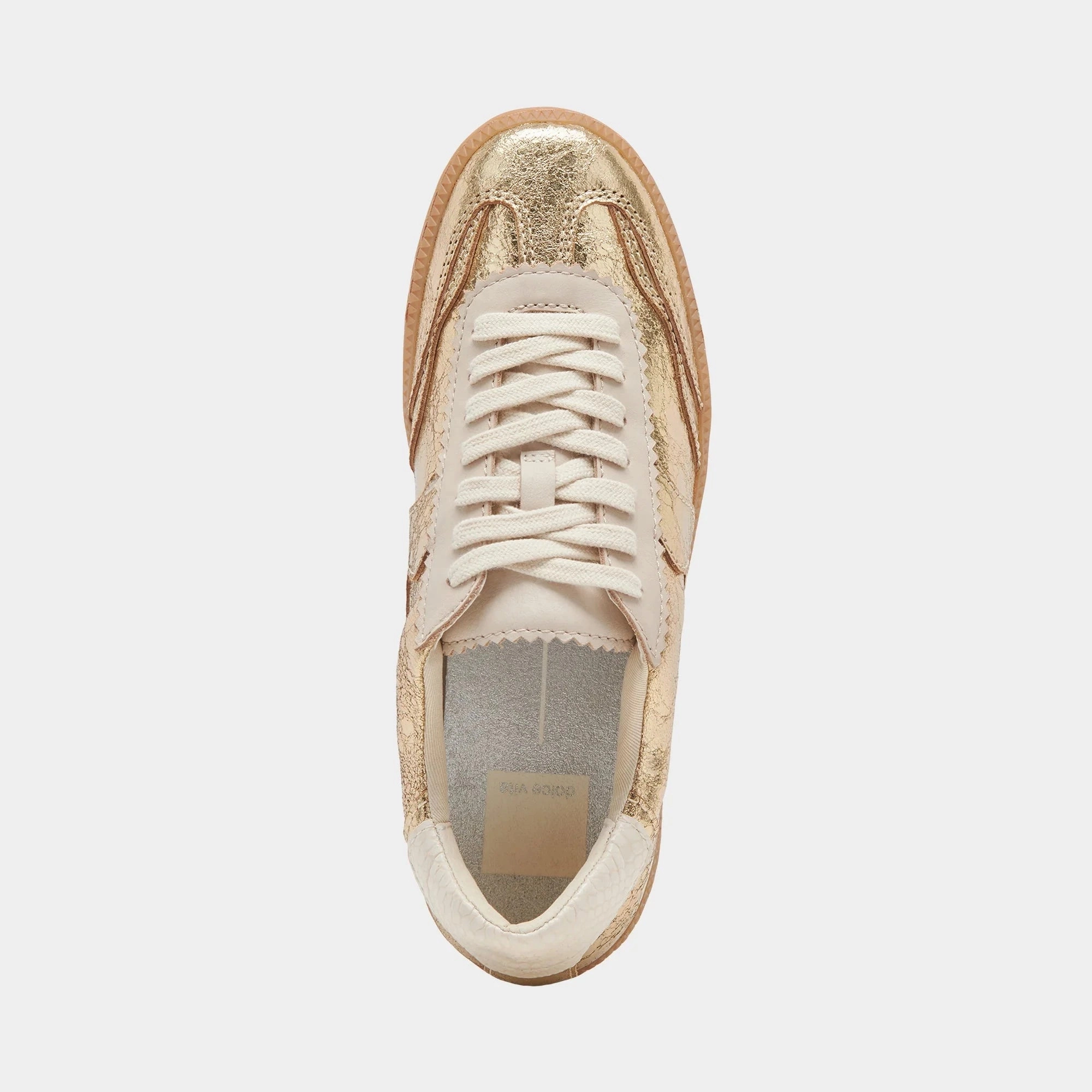 Dolce Vita Notice Sneakers Gold Distressed Leather