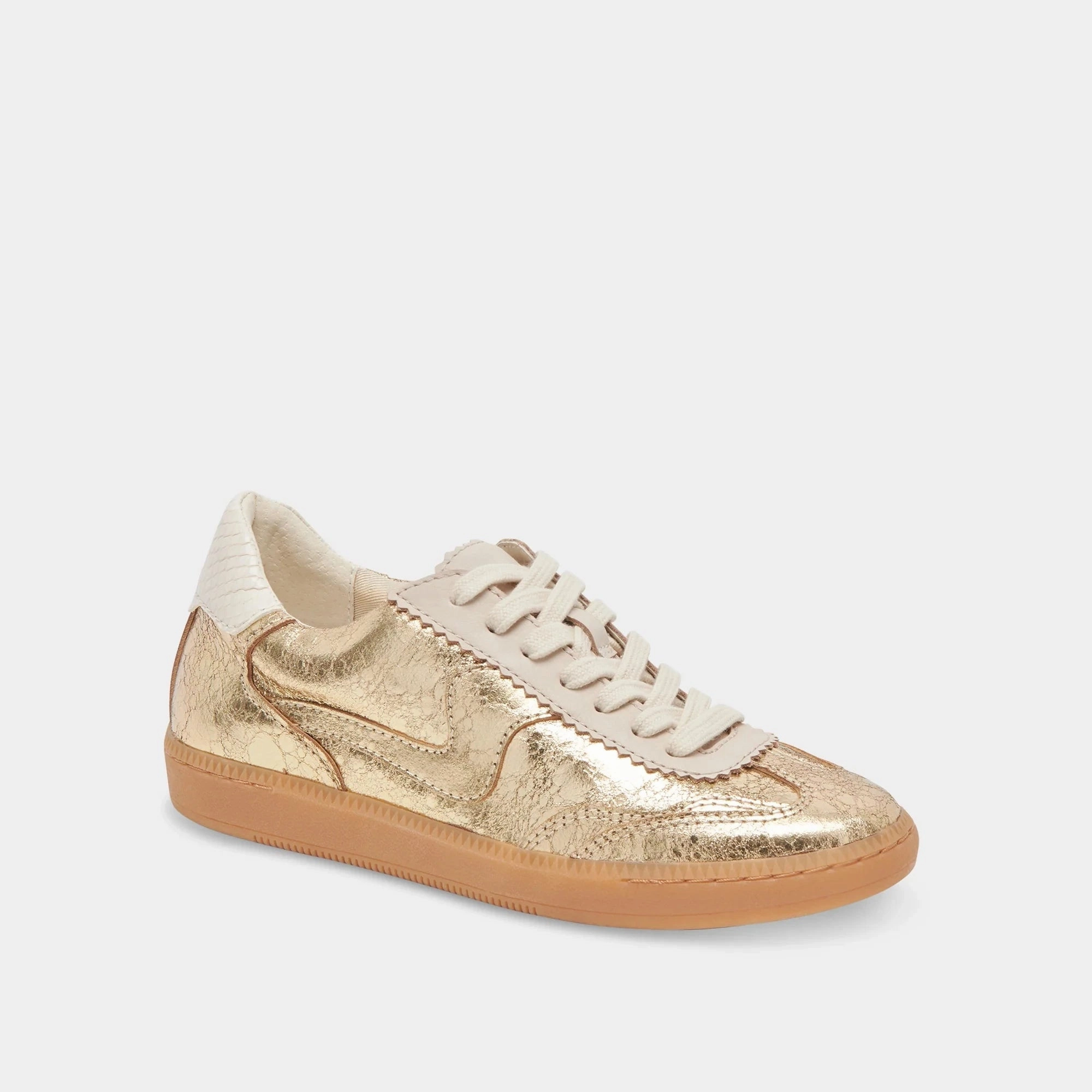 Dolce Vita Notice Sneakers Gold Distressed Leather