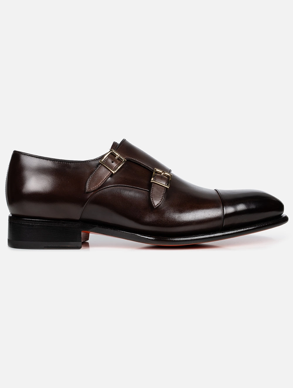 Double Monk Shoe Dark Brown