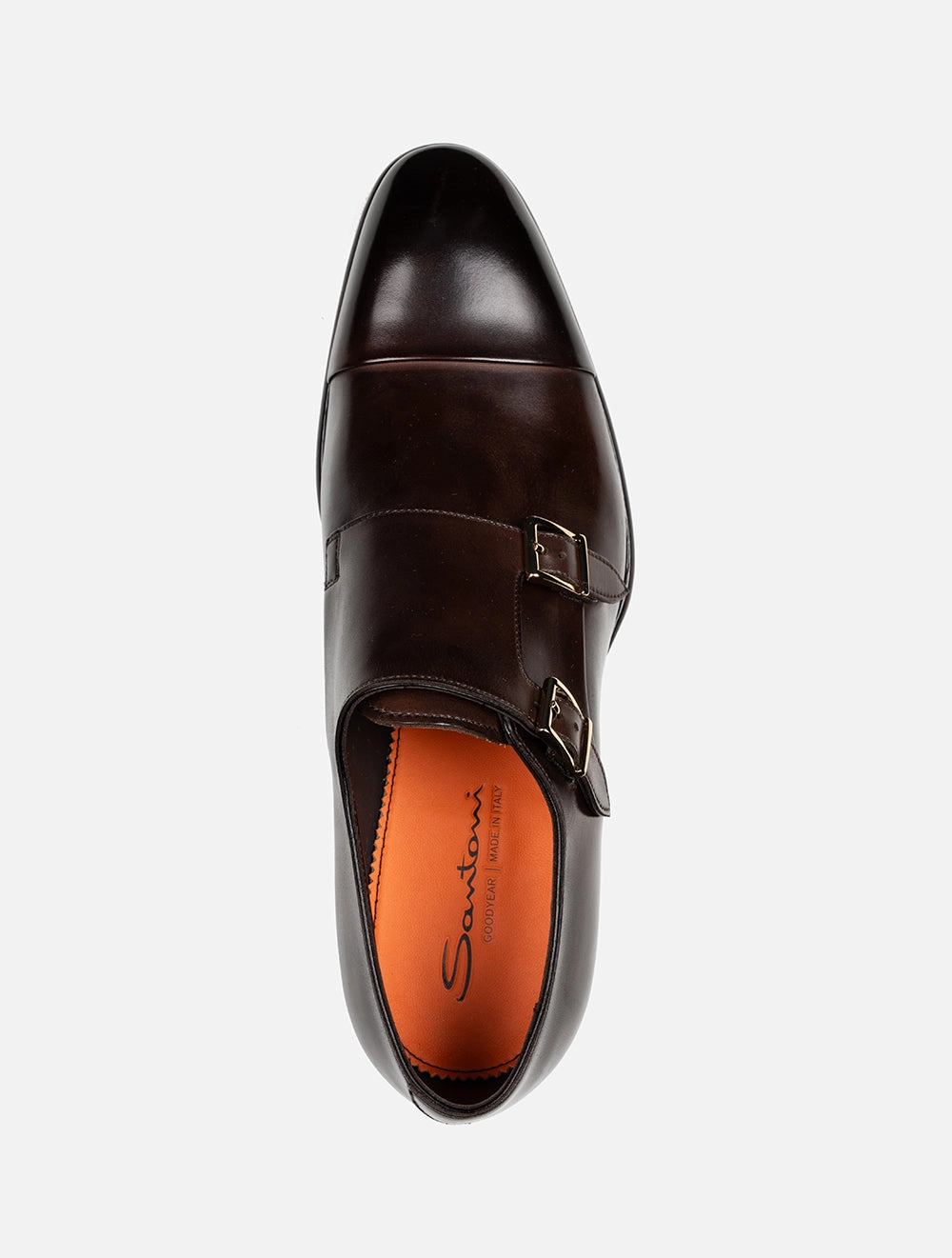 Double Monk Shoe Dark Brown