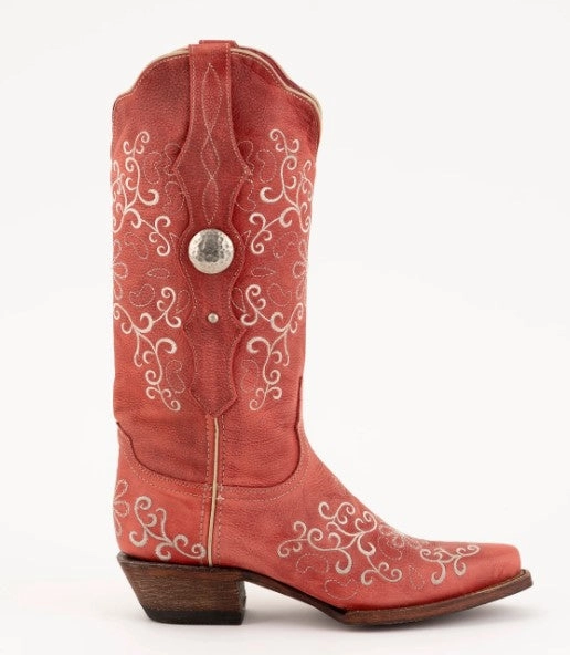Ferrini Ladies Bella Handcrafted Red Cowboy Boots