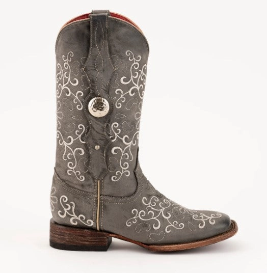Ferrini Ladies Bella Handcrafted Smoke Cowboy Boots