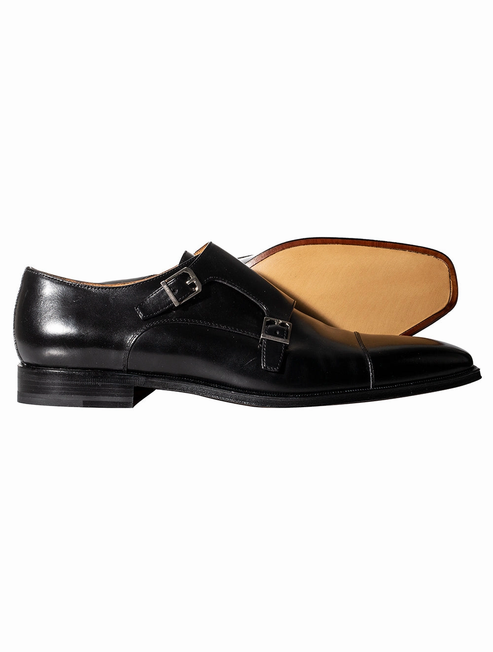 Genova Double Monk Shoe Black
