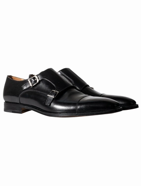 Genova Double Monk Shoe Black