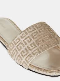 Givenchy 4G Flat Sandals Dusty Gold
