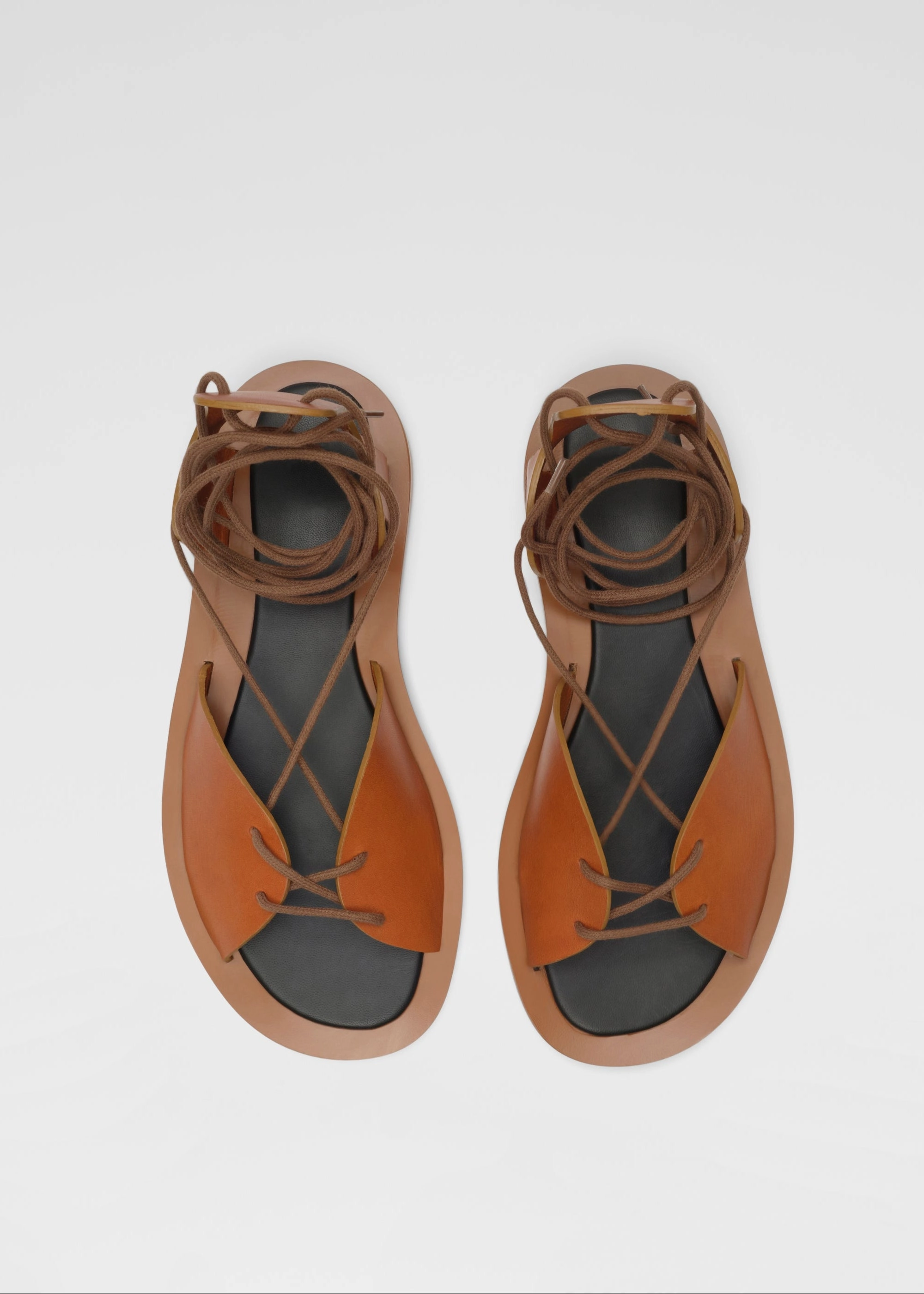 Gladiator Sandal in Leather - Chestnut