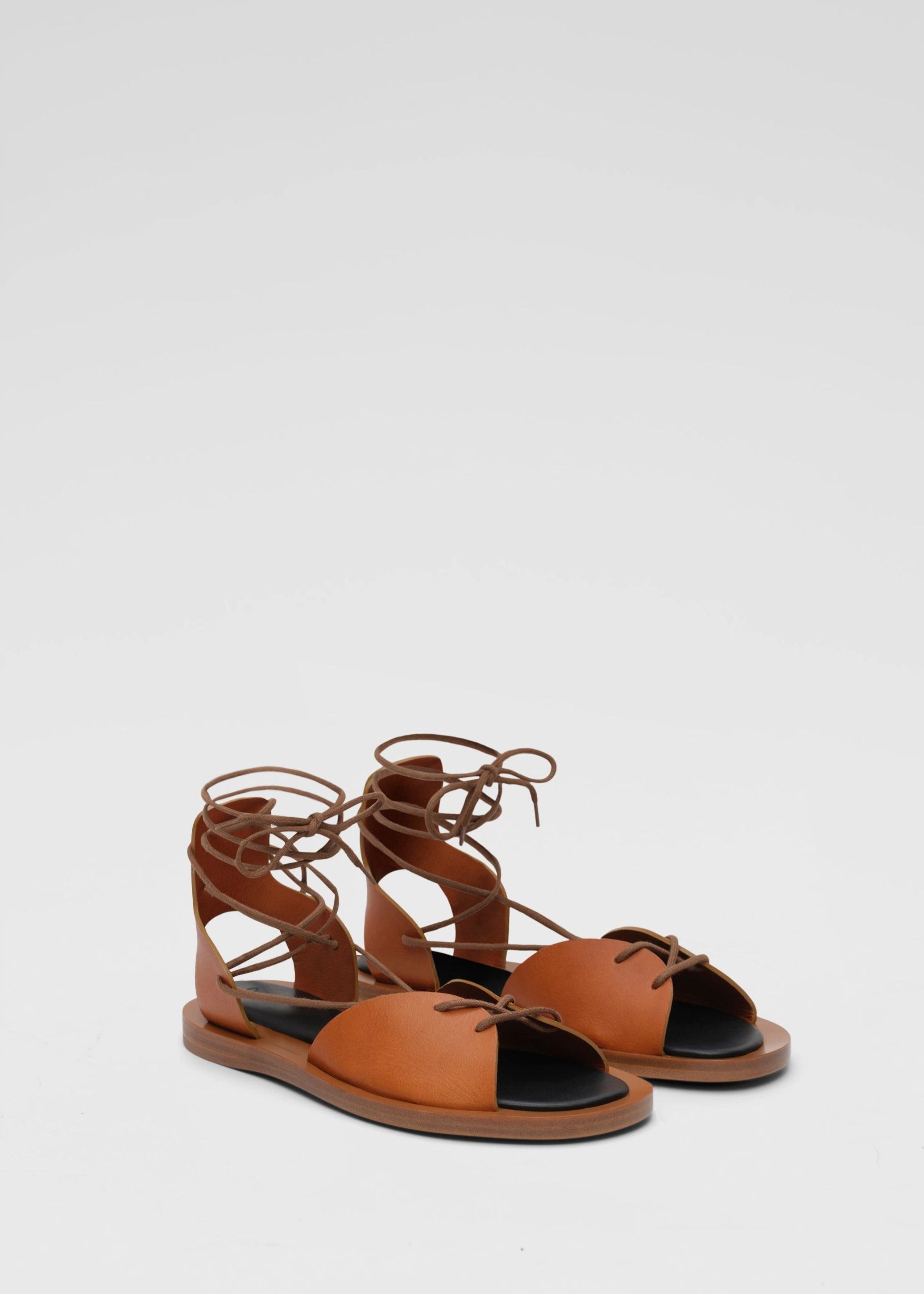 Gladiator Sandal in Leather - Chestnut