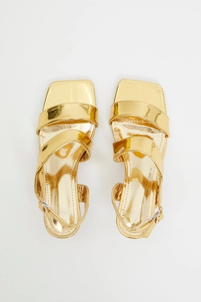 Gold Strappy Heels