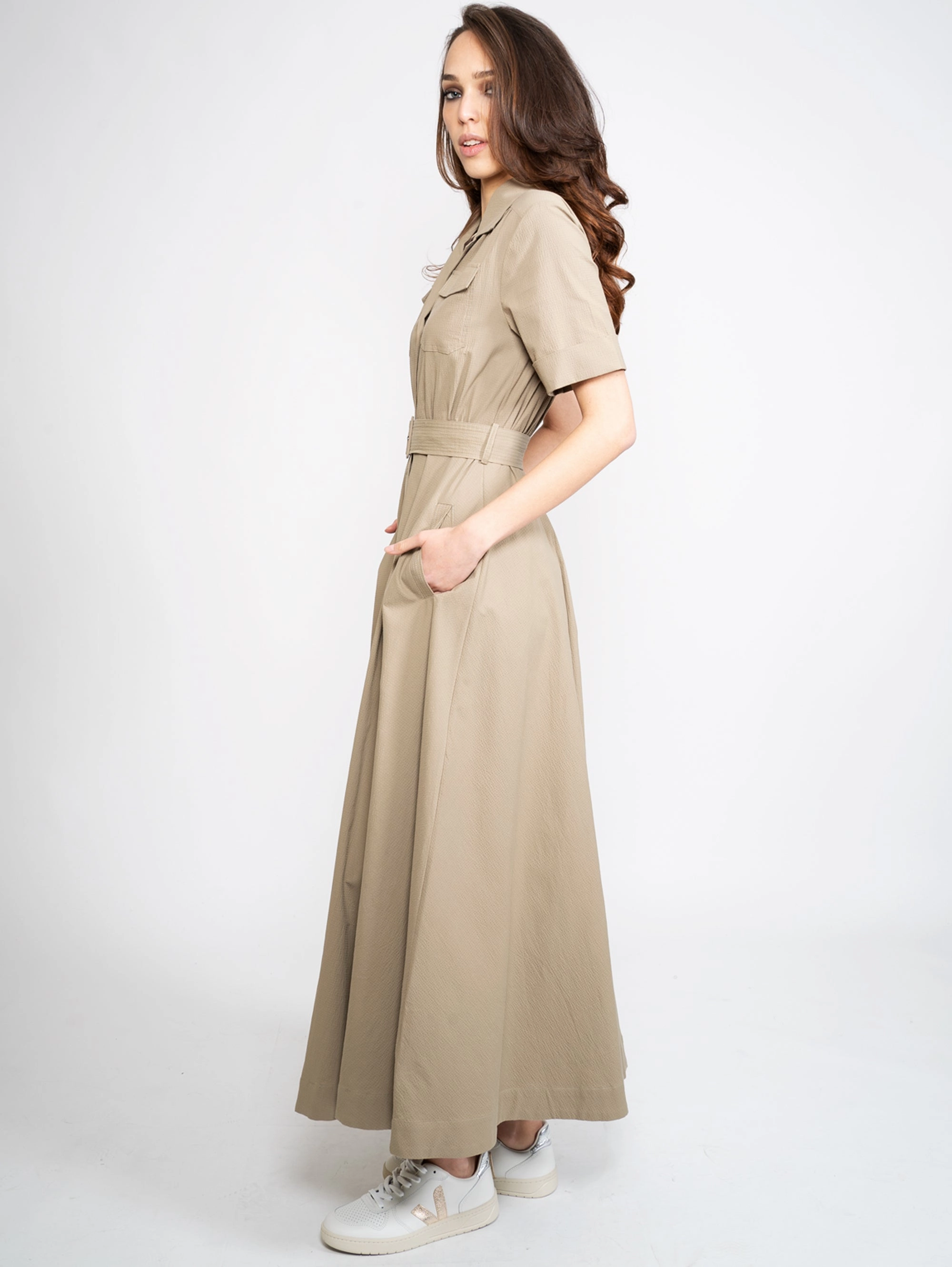 Green Chemisier Dress