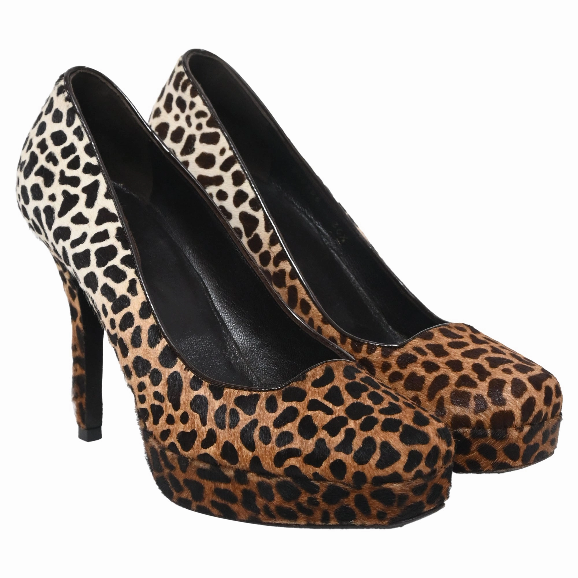 Gucci Square Toe Pumps in Animal Print Ponyhair