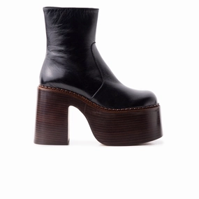 Gunner Black Leather & Brown Sole