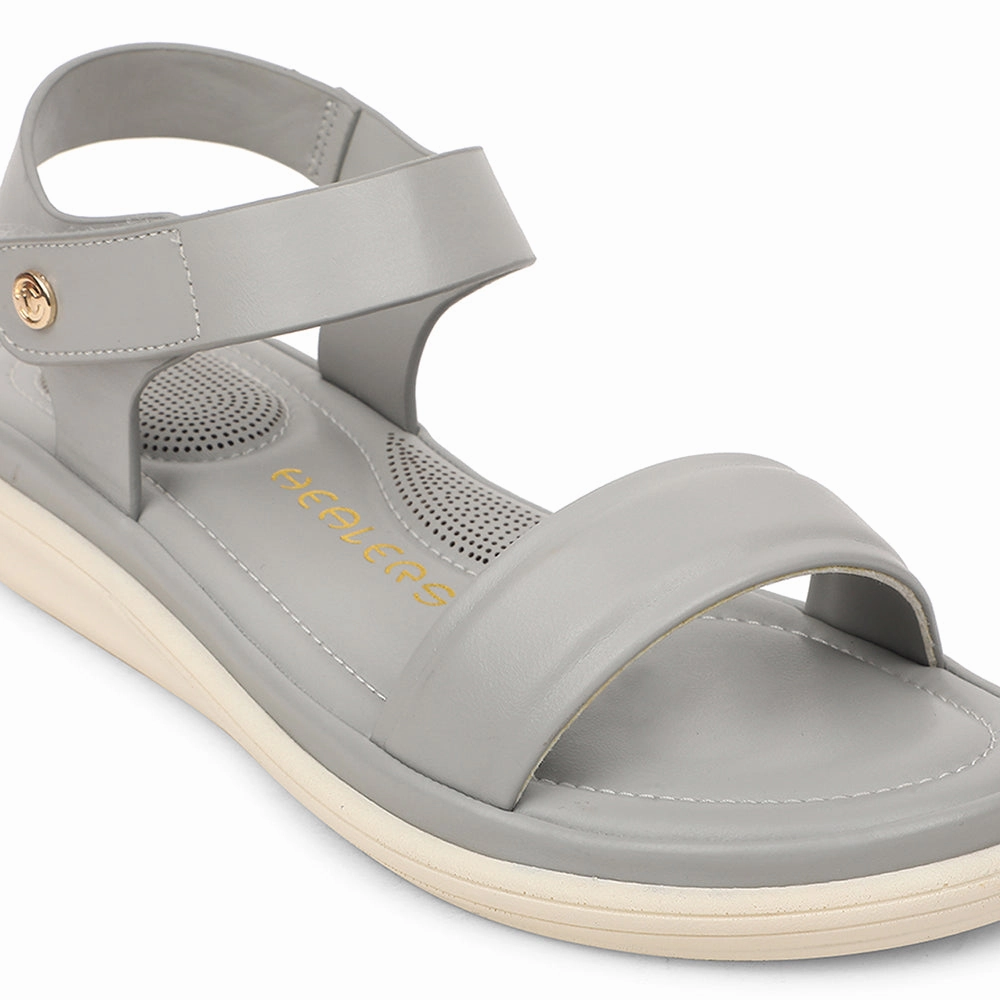 Healers Grey Casual Flat Sandal For Women SSAL-1 By Liberty
