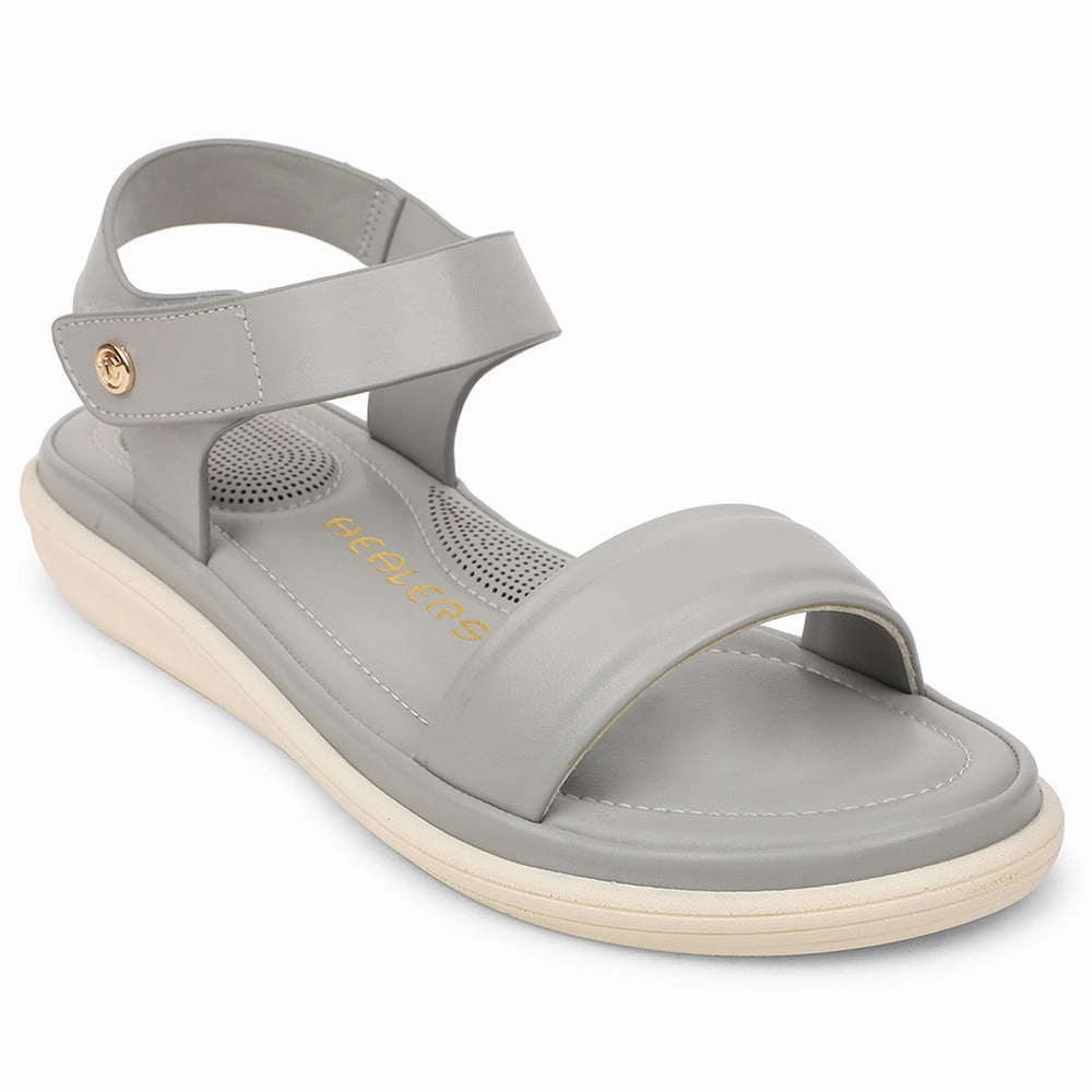 Healers Grey Casual Flat Sandal For Women SSAL-1 By Liberty