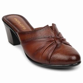 Healers Tan Casual Block Heel Sandal For Women TLO-103 By Liberty