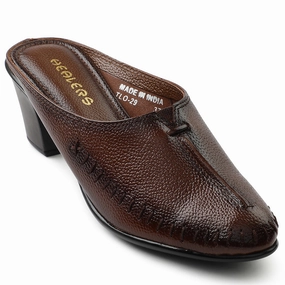Healers Tan Casual Block Heels For Women TLO-29 By Liberty