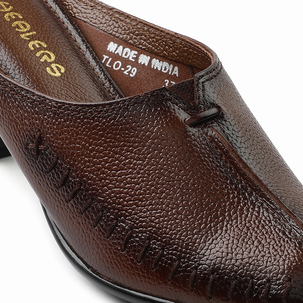 Healers Tan Casual Block Heels For Women TLO-29 By Liberty