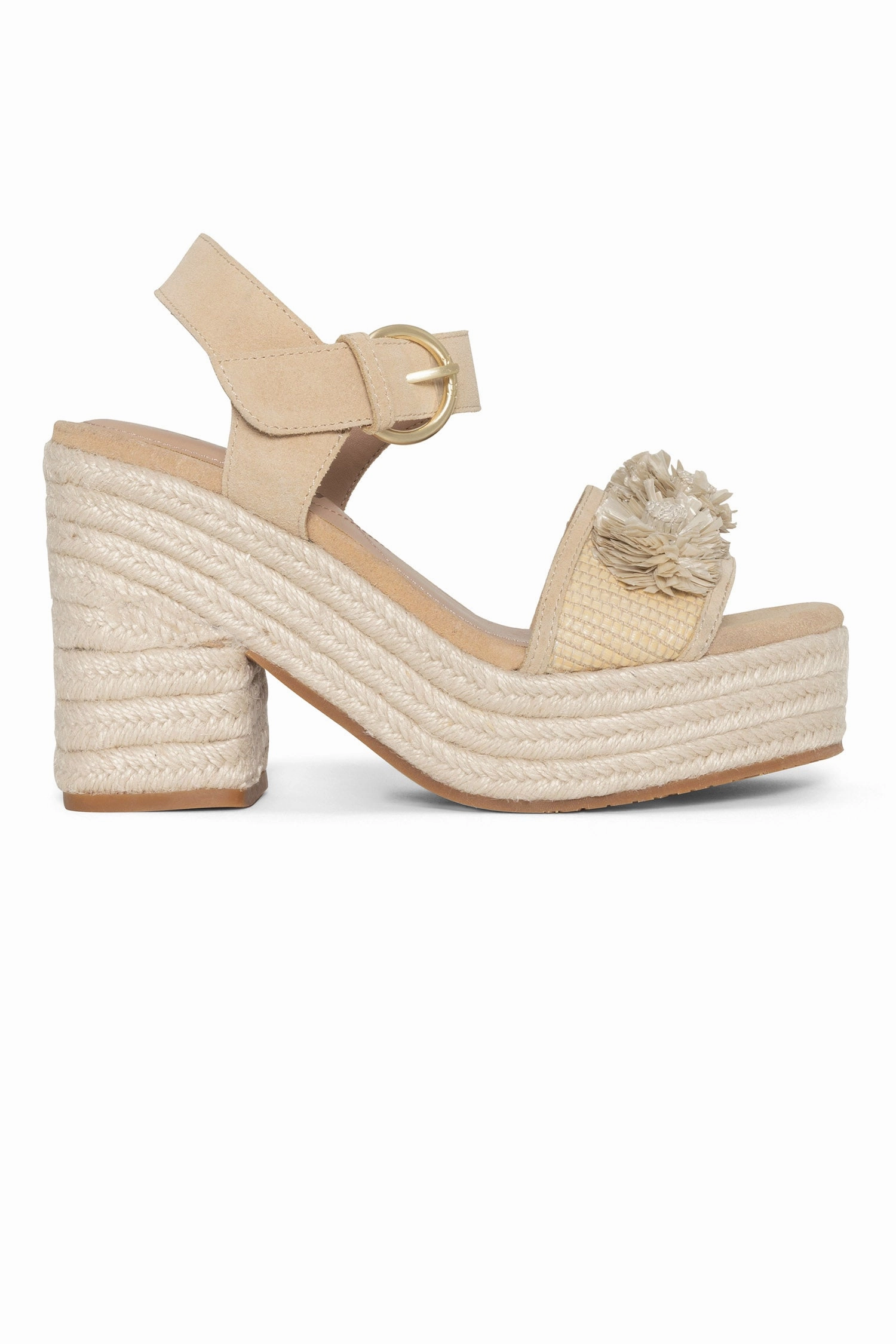 Houston Platform Sandals - Natural